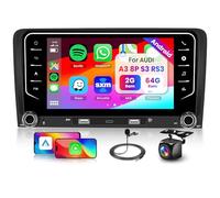 Hodozzy 2GB+64GB Android Car Stereo for Audi A3 2003-2012 S3 2006-2012 RS3 2011-2012 with Carplay Android Auto, 7 Inch Touchscreen Car Radio with GPS Wifi Bluetooth DSP FM/RDS Radio with Camera