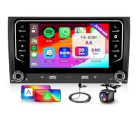 Hodozzy 2GB+64GB Android Car Stereo for Audi A4 B6 S4 RS4 Seat Exeo with Carplay Android Auto, 7 Inch Touchscreen Car Radio 2 Din with GPS Wifi Bluetooth DSP FM/RDS Radio with Camera