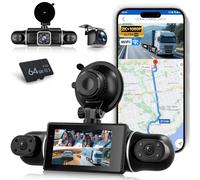 Hodozzy 2K WiFi 4-Channel Dashcam Car with App Controlled, Dash Cam with Loop Recording, 3 Inch Dashcam with Night Vision, G-Sensor, Mirror Image, Parking Mode, Mirroring Function, Reversing Aid + TF