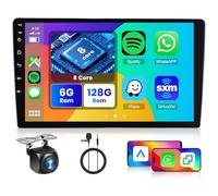 Hodozzy 6G+128GB Android 8-Core Double Din Car Stereo 9 Inch Wireless Carplay and Android Auto, IPS Touchscreen Car Radio with GPS Navigation, Bluetooth, DSP Wifi, USB, FM RDS, SWC+Reversing Camera