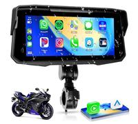 Hodozzy Motorcycle Carplay Screen with Bluetooth, Wireless Android Auto Touchscreen 6.86 Inch Portable Carplay Car Stereo for Moto, Waterproof Support Dual BT TF EQ, Voice Control, GPS Navigation