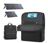 HODRANT Solar Panel Storage Bag Compatible with Anker SOLIX PS100 PS200, Solar Panel Carrier Protective Case for 2 Panels with Pockets and Handles, Bag Only