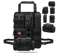 HODRANT Tactical Car Seat Back Organizer, Hanging Vehicle Back Seat Organizer with 6 Removable Molle Pouches, Universal Bag for Truck, Molle Accessories Bag, Bags Only
