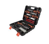 HODYANN 10 Pieces Premium Wood Chisel Tool Sets, 10in Woodworking Carving Chisel Kit with Honing Guide, Carpenter Pencils, Sharpening Stone and Storage Case