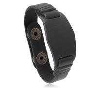 HOEACXY Wide Triple Buckled Bracelet Men Punk Leather Bracelet Chunky Style 8 cm Biker Wide Cuff Wristband Adjustable, One Size, Faux Leather, no gemstone