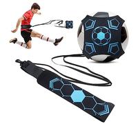 Hoedia Football Kick Trainer Soccer Training Aid Belt Solo Close Control and Skills Practice Waist Belt Hands Free Fits Ball Size 3, 4, and 5 (Aqua Blue)