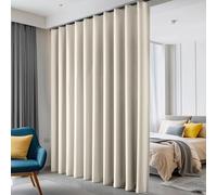 Hoeflife - Room Divider Curtains, Ceiling Blackout Curtains with Hook,Sound Proof,Perfect for Ceiling Mount,Curtains,Wall Dividers for Room Separation (Beige