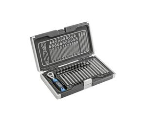 Högert HT1R466 Bits Ratchet Screwdriver Ratchet Box Screwdriver Set Grey 37 10 mm 37 Piece Set 10 mm