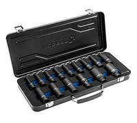 HÖGERT HT4R049 Impact Socket Spanner Set, Black/Blue, 1/2 Inch