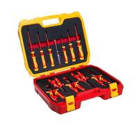 HÖGERT TECHNIK 12-Piece Electrician’s Tool Kit, 1000V Insulated Screwdriver Set with Slotted & Phillips Screwdrivers, Pliers, Voltage Tester and Plastic Carry Case