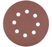 HÖGERT TECHNIK 5 x 125mm 180 Grit Sanding Discs with Velcro 11 Holes Aluminium Oxide Sanding Discs for Wood Metal Paint Orbit Sander Dust Vacuum Cleaner