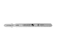 Högert Technik - 5 x Jigsaw Blades for Metal Cutting - Total Length: 100 mm - 8 TPI - Made of HSS Steel - Jigsaw Blade for Working Metallic Materials, Steel, Aluminium and Plastic
