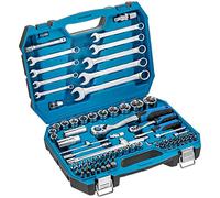 Högert Technik - 53-Piece 1/4 Inch Tool Set with Socket Set and Ratchet, Tool Kit in Case with Screwdriver Bits and Accessories for DIY, Home and Workshop (85 Pieces -1/2" 1/4")