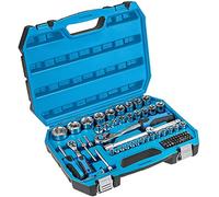 Högert Technik - Tool Set I Socket Spanners, Bits and Accessories I 1/4 Inch and 1/2 Inch I Alloy Cr-V Steel I Drop Forged I Ratchet Mechanism with 72 Pawls I HT1R424-89 Pieces