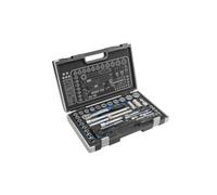 Högert Technik 60pc 1/4in & 1/2in Spline Socket Set, 72-Tooth Ratchets | 60-piece 1/4in and 1/2in spline socket set with S2 bits, spark plug sockets, extensions and two 72-tooth ratchets.