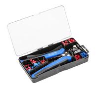 Högert Technik - Automatic Wire Stripper + Electrical Connections | with a Set of 200 Connectors Packed in Practical Plastic Packaging