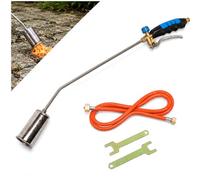 Högert Technik Gas Burner Set HT2C514, Professional Flame Device with 58 kW Power, 1850C Flame Temperature, 100 cm Burner, Includes 5 m Gas Hose for Roofing Weeds