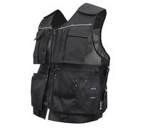 Högert Technik - HELWIG Tool Vest Black Uni | Fabric 100% OXFORD 600D Polyester | Work Vest | Men's work vests with lots of pockets, assembly vest, men's