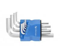Högert Technik - Hex Key Set I Set of 9 I Sizes T1.5 to T10 I Made of S2 Steel I Resistant to Deformation and Abrasion I Manufactured According to DIN 911 I Short I Silver