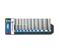 HÖGERT HT1A888 Socket Set I Chrome Vanadium Steel Alloy I Socket Wrench Set I Tool Box I Long, Black/Blue/Grey, 76 mm, Black/Blue/Grey
