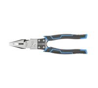 Högert Technik HT1P242 9-in-1 Multifunction Pliers, Integrated Wire Stripper, Crimping and Cutters, CRV Steel, 215 mm, Ergonomic Handle, BlackBlue