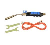 Högert Technik HT2C511 Gas Burner Set, Soldering Torch with 2 kW Power, 1850C Flame Temperature, Includes 1.5 m Hose and Key, for Soldering and Flaming