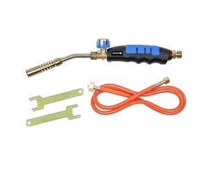 Högert Technik HT2C511 Gas Burner Set, Soldering Torch with 2 kW Power, 1850C Flame Temperature, Includes 1.5 m Hose and Key, for Soldering and Flaming