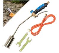 Högert Technik HT2C512 Gas Burner Set, 28 kW Power, 1400C Flame Temperature, 50 cm Burner, Includes 1.5 m Hose and Key, for Roofers Weed Killing