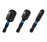 HÖGERT TECHNIK - Impact-Resistant Adapter Set, Impact Adapter Set, 3-Piece for sockets 1/4 3/8 1/2, HEX 1/4 Socket, Robust Tool Adapter for Cordless Screwdriver, Impact Wrench, Workshop and DIY