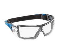 Högert Technik - LOTZEN Safety glasses, clear, single-colour/eye protection, UV protection - scratch-resistant safety glasses for industry and trade/rubber band/lightweight and sturdy structure