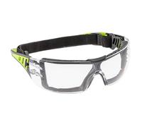 Högert Technik - LOTZEN Safety glasses, clear, single colour/eye protection, UV protection - scratch-resistant safety glasses for industry and trade/rubber band/lightweight and sturdy structure.