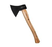 HÖGERT TECHNIK Multipurpose Axe 1000 g with American Walnut Wood Handle, for Slitting and Cutting, Hardened Blade 47-55 HRC, Corner Mounting, DIN 5131