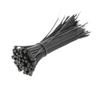 HÖGERT TECHNIK - Nylon Cable Ties 2.5 x 140 mm Black Pack of 100 UV-Resistant Cable Straps Fastening Ties Plastic Ties for Electrical Installation Mounting