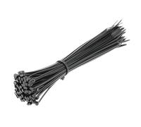 HÖGERT TECHNIK - Nylon Cable Ties 2.5 x 200 mm Black Pack of 100 UV-Resistant Cable Straps Fastening Ties Plastic Ties for Electrical Installation Mounting