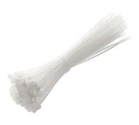 HÖGERT TECHNIK - Nylon Cable Ties 2.5 x 200 mm White Pack of 100 UV-Resistant Cable Straps Fastening Ties Plastic Ties for Electrical Installation Mounting