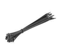 HÖGERT TECHNIK - Nylon Cable Ties 3.6 x 200 mm Black Pack of 25 UV-Resistant Cable Straps Fastening Ties Plastic Ties for Electrical Installation Mounting