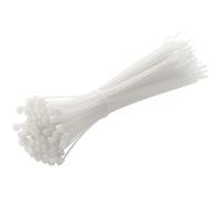 HÖGERT TECHNIK - Nylon Cable Ties 3.6 x 200 mm White Pack of 100 UV-Resistant Cable Straps Fastening Ties Plastic Ties for Electrical Installation Mounting