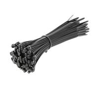 HÖGERT TECHNIK - Nylon Cable Ties 4.8 x 200 mm Black Pack of 100 UV-Resistant Cable Straps Fastening Ties Plastic Ties for Electrical Installation Mounting
