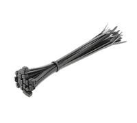 HÖGERT TECHNIK - Nylon Cable Ties 4.8 x 200 mm Black Pack of 25 UV-Resistant Cable Straps Fastening Ties Plastic Ties for Electrical Installation Mounting