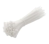 HÖGERT TECHNIK - Nylon Cable Ties 4.8 x 200 mm White Pack of 100 UV-Resistant Cable Straps Fastening Ties Plastic Ties for Electrical Installation Mounting