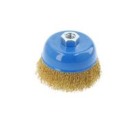 Högert Technik - Windscreen brush with 100 mm shaft, M14 thread, 0.3 mm brass wire, high-quality front brush with thread, HT7D732
