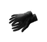 Högert Technik WUSSOW Diamond Coated Nitrile Disposable Gloves, Black, Chemical Resistant, EN ISO 374 Certified, Powder Free, 100pcs/pack, Size XL