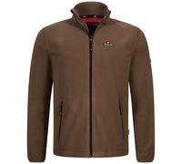 Höhenhorn Badus Men's Fleece Jacket Microfleece Full Zip Troyer Outdoor Hiking Trekking, brown, XL