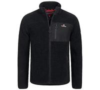 Höhenhorn Birkkar Men's Fleece Jacket Teddy Fleece Lined Winter Jacket, black, L
