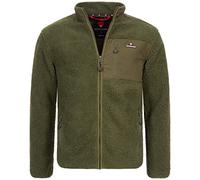Höhenhorn Birkkar Men's Fleece Jacket Teddy Fleece Lined Winter Jacket, Green, L