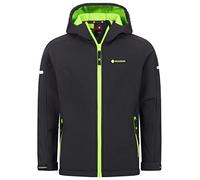 Höhenhorn Cledo Children's Softshell Jacket, Transition Jacket, Outdoor, Windproof, Waterproof, Breathable, Black/green, 14 Years