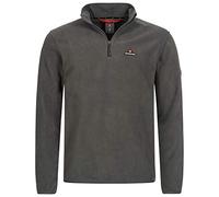 Höhenhorn Skyja Men’s Fleece Pullover Sweatshirt, Half Zip Fleece Jumper, gray, M
