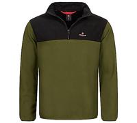 Höhenhorn Skyja Men's Fleece Jumper Spring Microfleece Sweatshirt Half Zip Fleece Jumper, Black/green, S