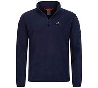 Höhenhorn Skyja Men's Fleece Pullover Autumn Winter Microfleece Sweatshirt Half Zip Fleece Jumper, darkblue, 5XL