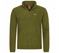 Höhenhorn Skyja Men's Fleece Pullover Autumn Winter Microfleece Sweatshirt Half Zip Fleece Jumper, Green, 4XL